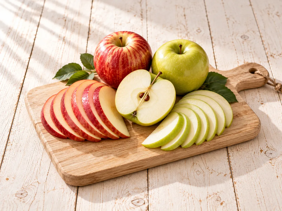 Sliced apples